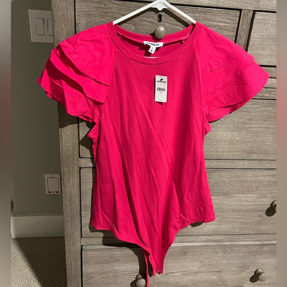 Express Ruffled-Sleeve Bodysuit